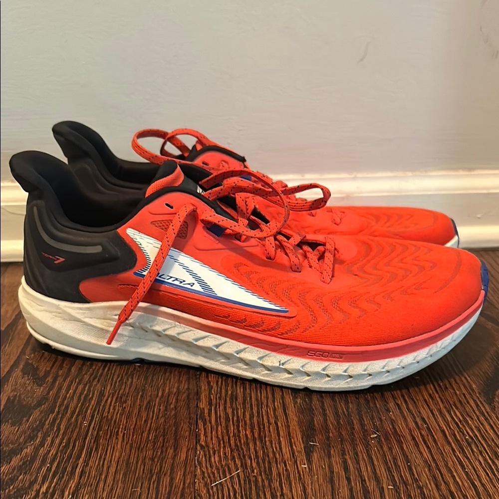 Altra Orange and Black Torin 7 size 12 Shoes with Breathable Mesh in good